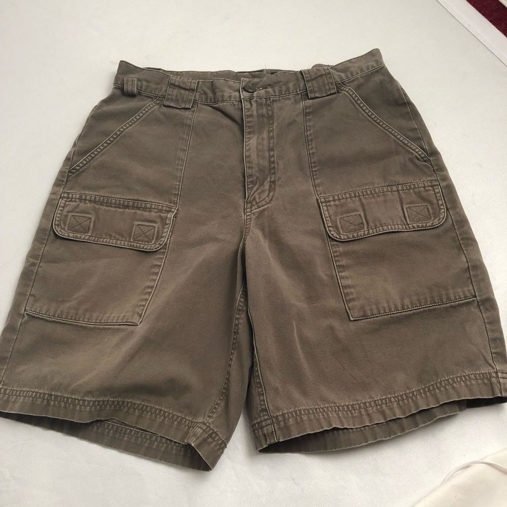 Eddie Bauer grayish tan cargo shorts 31